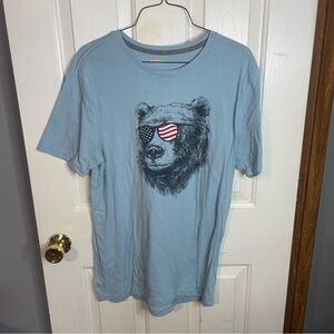 Old Navy Light Blue Bear Graphic Tee